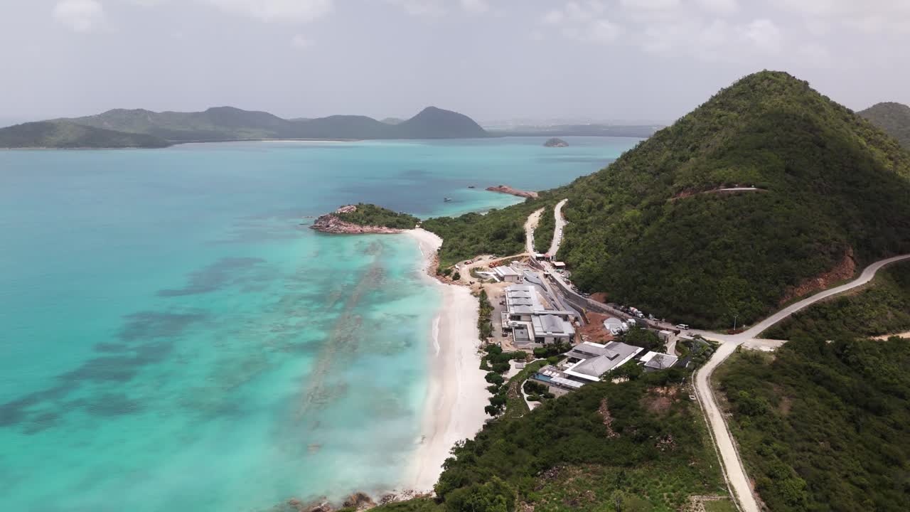 Pearns Bay House Luxury Accommodation In Pearns Point St Mary's, Antigua And Barbuda. Aerial Drone Shot