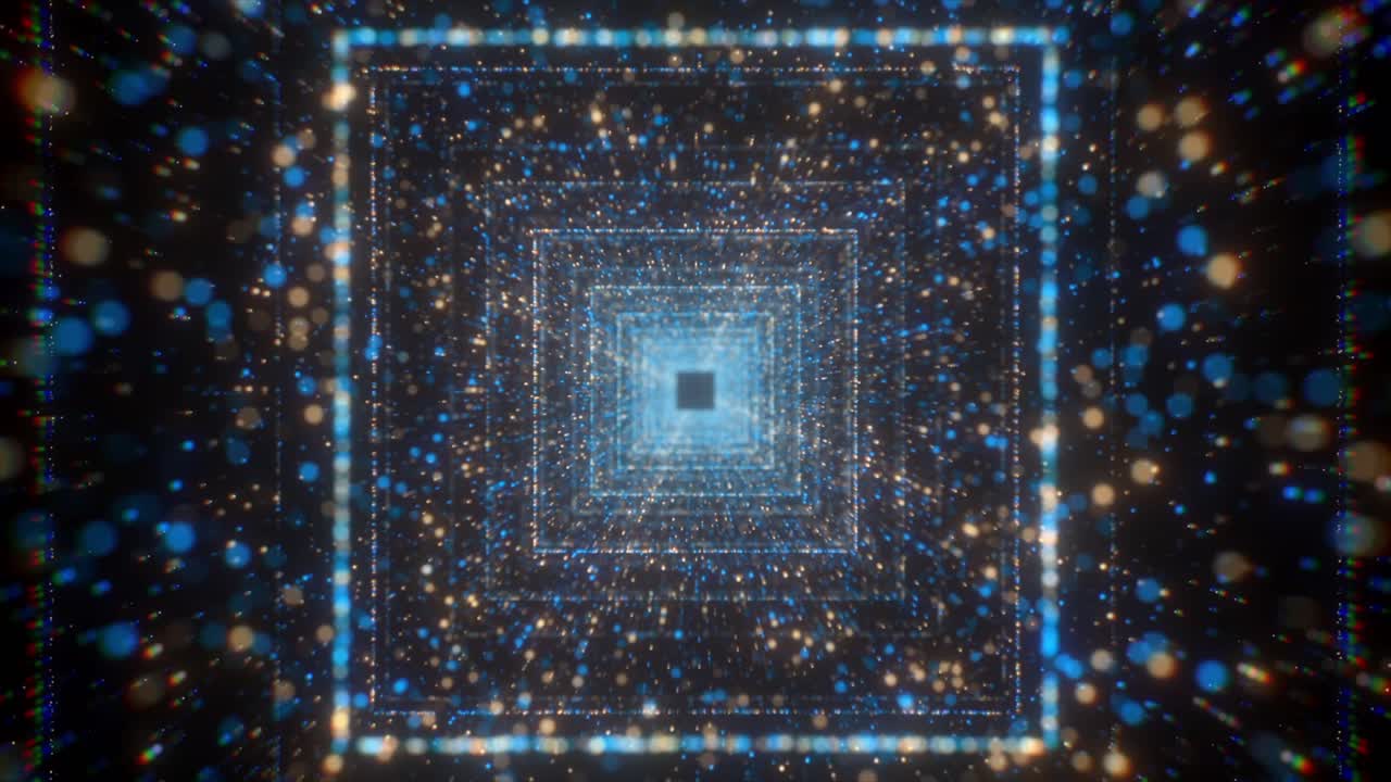 túnel hipnótico brillante - fondo abstracto en 3d