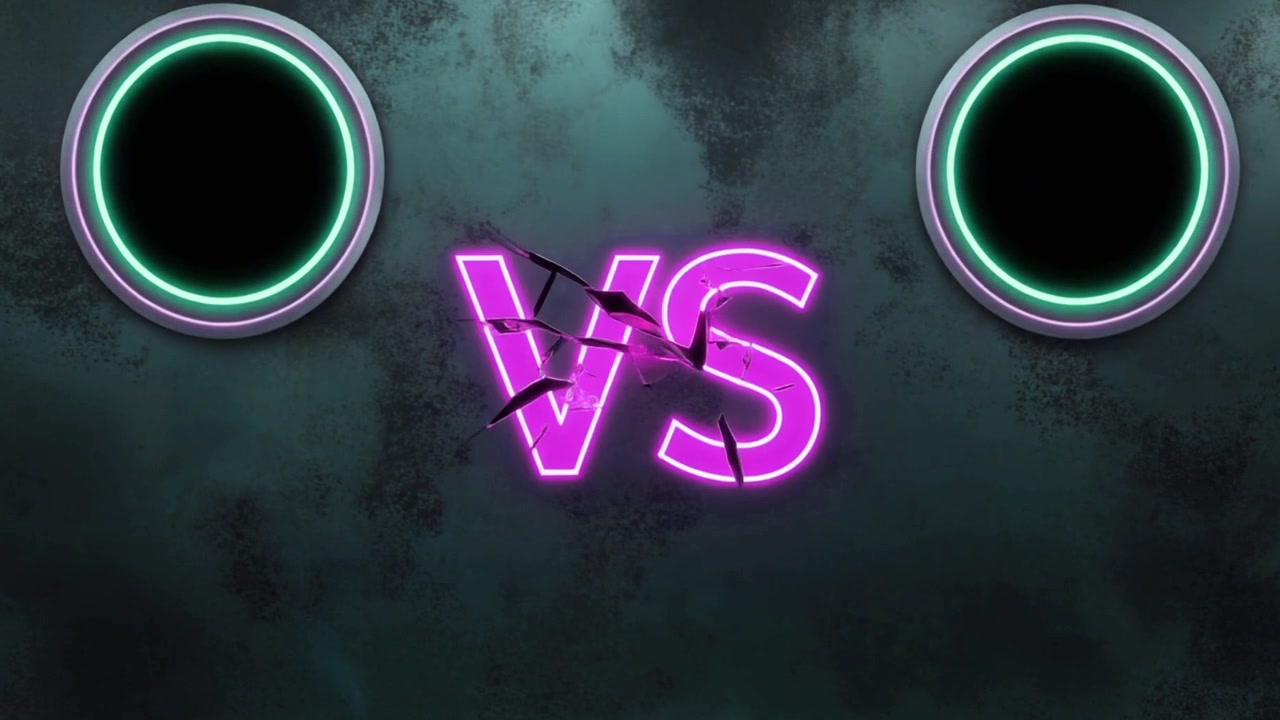 Versus Neon Sign Animation with Cracked Glass Effect
