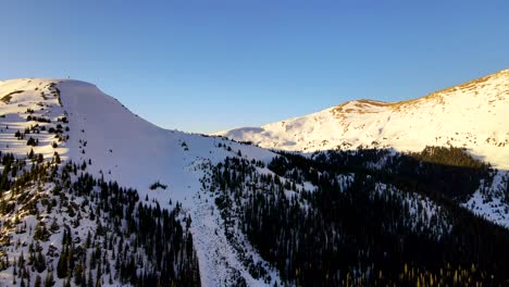 flying down into valley of summit county