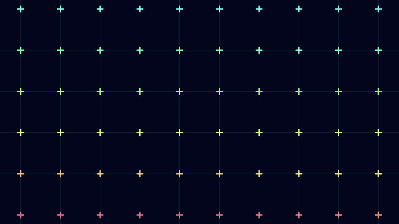 기하학적 추상적인 패턴을 만드는 다채로운 교차선