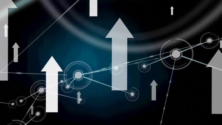 Animation of network of connections over arrows