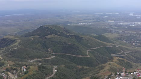 Antena:-Cristo-Rey,-Vista-Increible,-Guanajuato-Mexico,-Drone-View