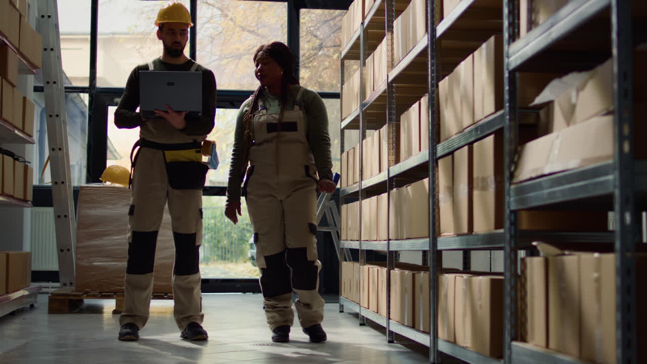 Warehouse inventory management with workers