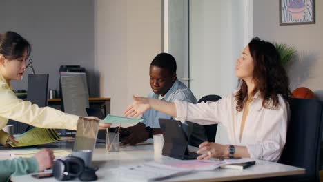 team collaboration in a modern office setting