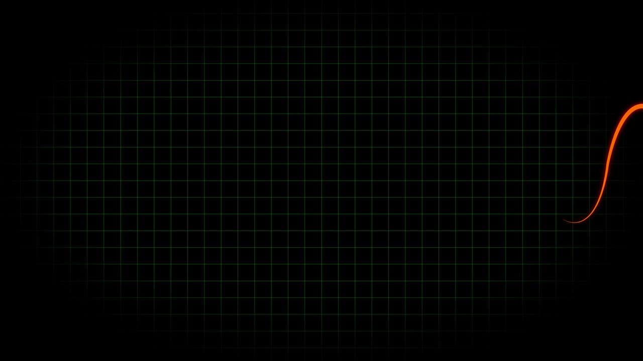 전기 심장 기록 오실로스코프 파동 형태 애니메이션 모션 그래픽