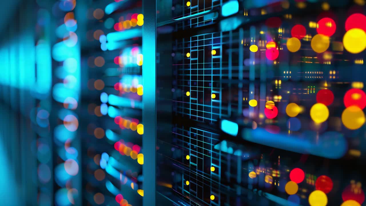 rack de servidor en el centro de datos