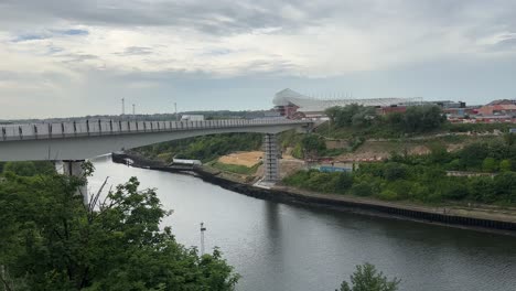 new sunderland bridge under construction north east england uk over the river wear