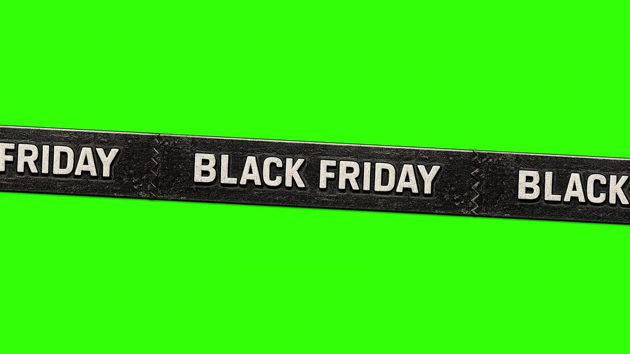 BLACK FRIDAY SALE vintage retro embossed label graphic animates onto the screen. chroma key green 4k 9x16 portrait vertical