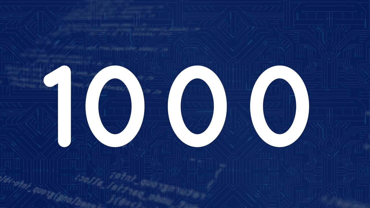 números crecientes sobre el procesamiento de datos contra las conexiones de microprocesador en fondo azul