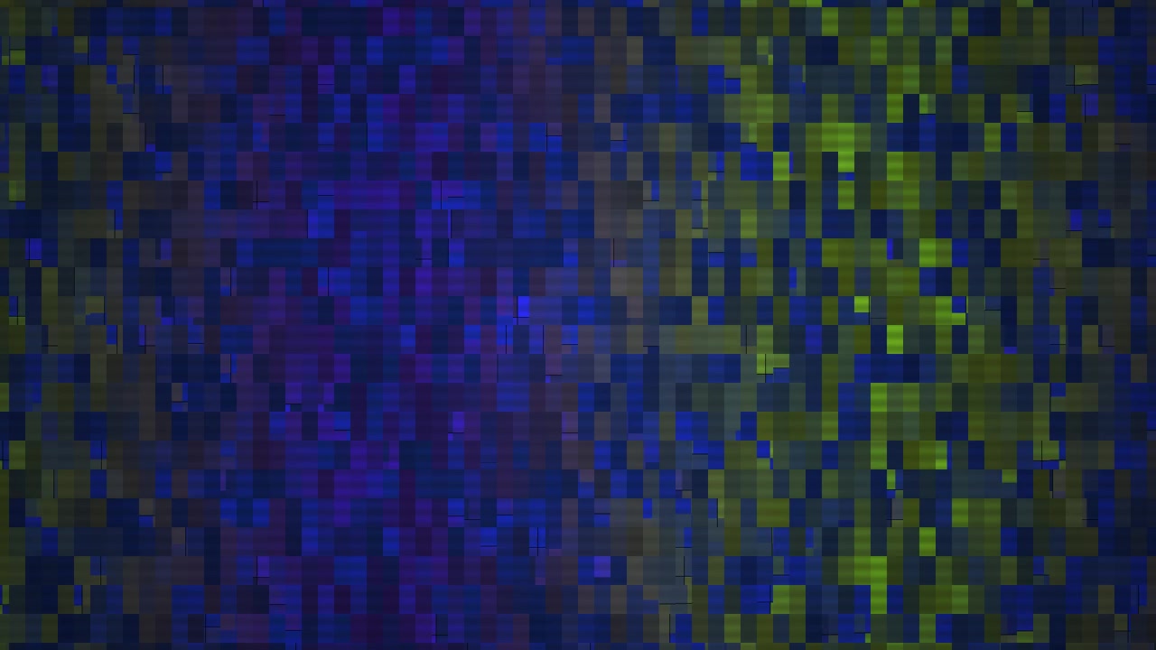 Abstract Digital Background with Shifting Green and Blue Pixel Grid