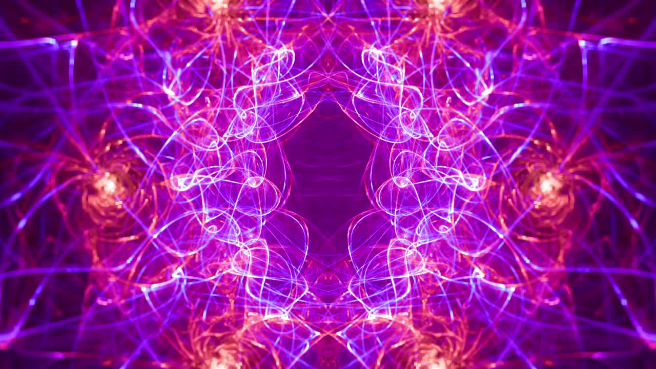 renacimiento interestelar de una estrella - fondo colorido vibrante en movimiento - despertar visual espiritual, intrincados diseños geométricos fluidos, bucles sin costuras