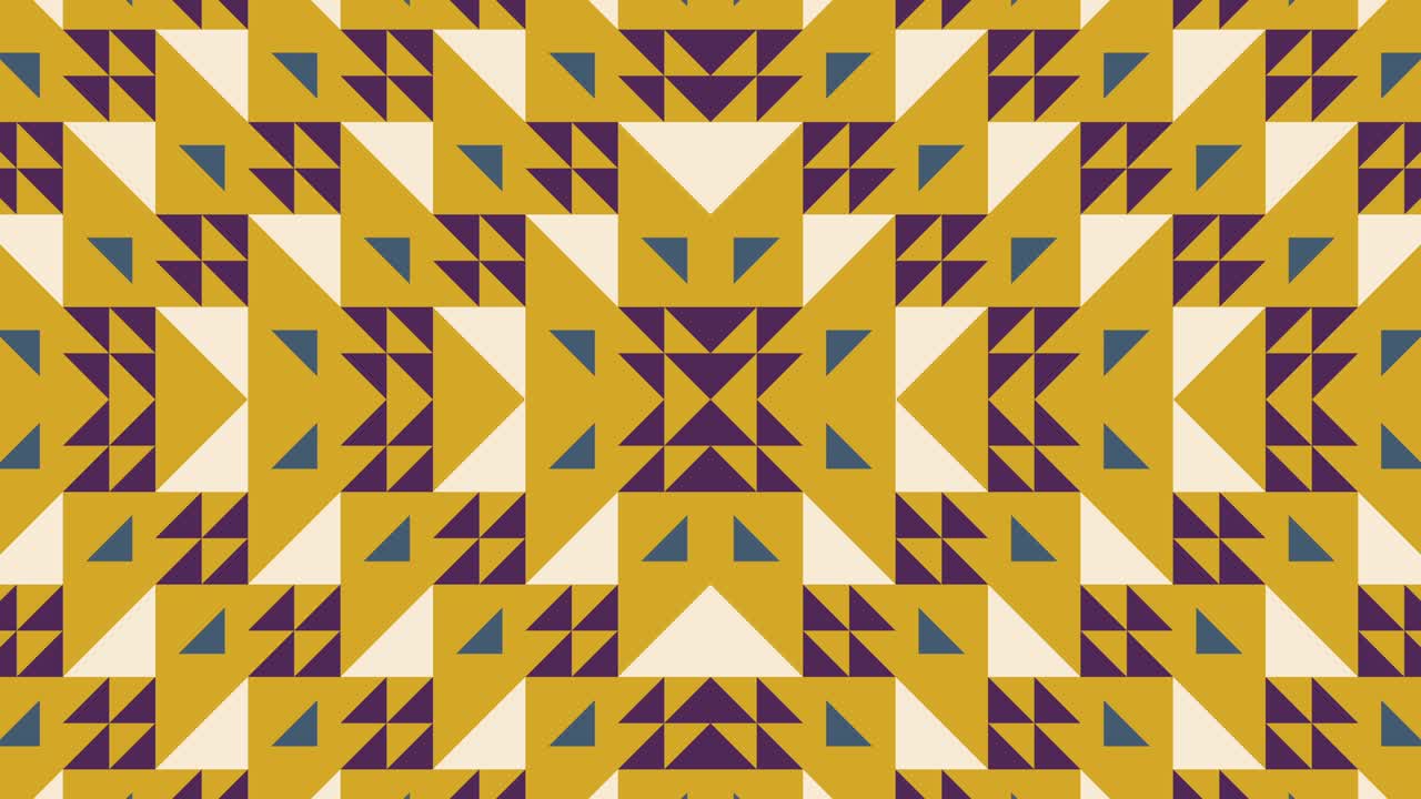 formas abstractas en un patrón dinámico mínimo. mosaico geométrico multicolor con azulejos animados. fondo gráfico en movimiento en un diseño plano
