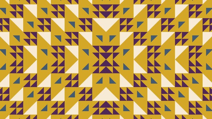 Abstract shapes in minimal dynamic pattern. Multicolor geometric mosaic with animated tiles. Motion graphic background in a flat design