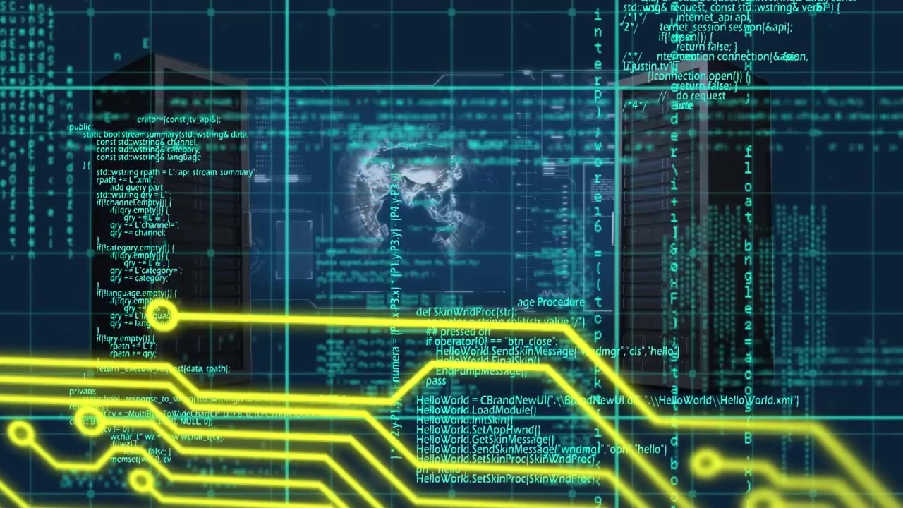 Animation of data processing over servers