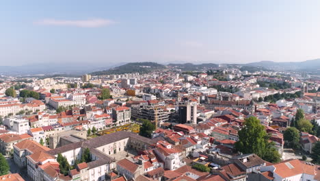 the beautiful city if braga portugal on a summer day - aerial
