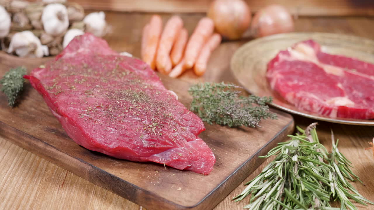 Raw Beef with Vegetables and Herbs