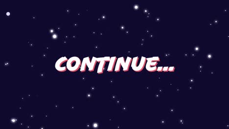 animación de la palabra continuar... signo