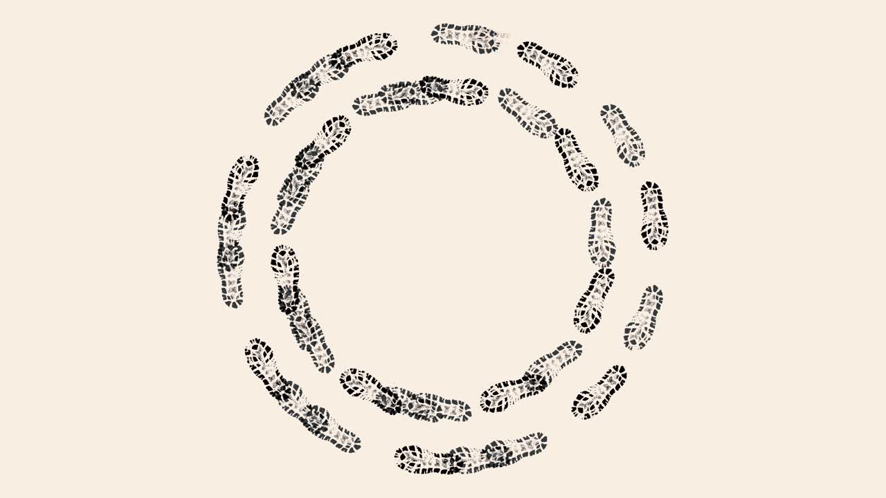 patrón de impresión circular del zapato