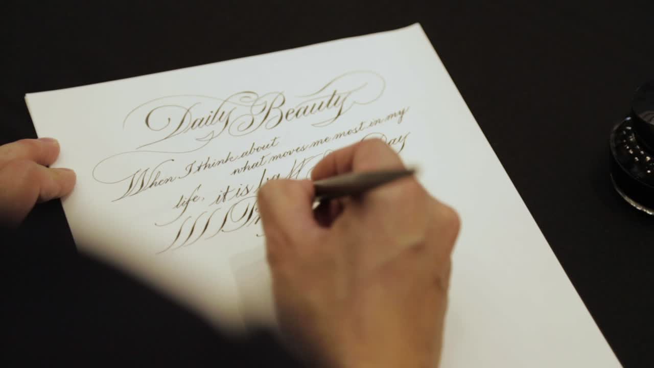 Hand written calligraphy