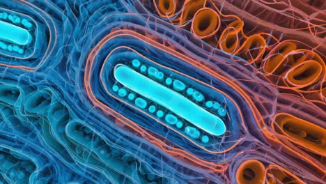 microscopic cellular structures and interactions