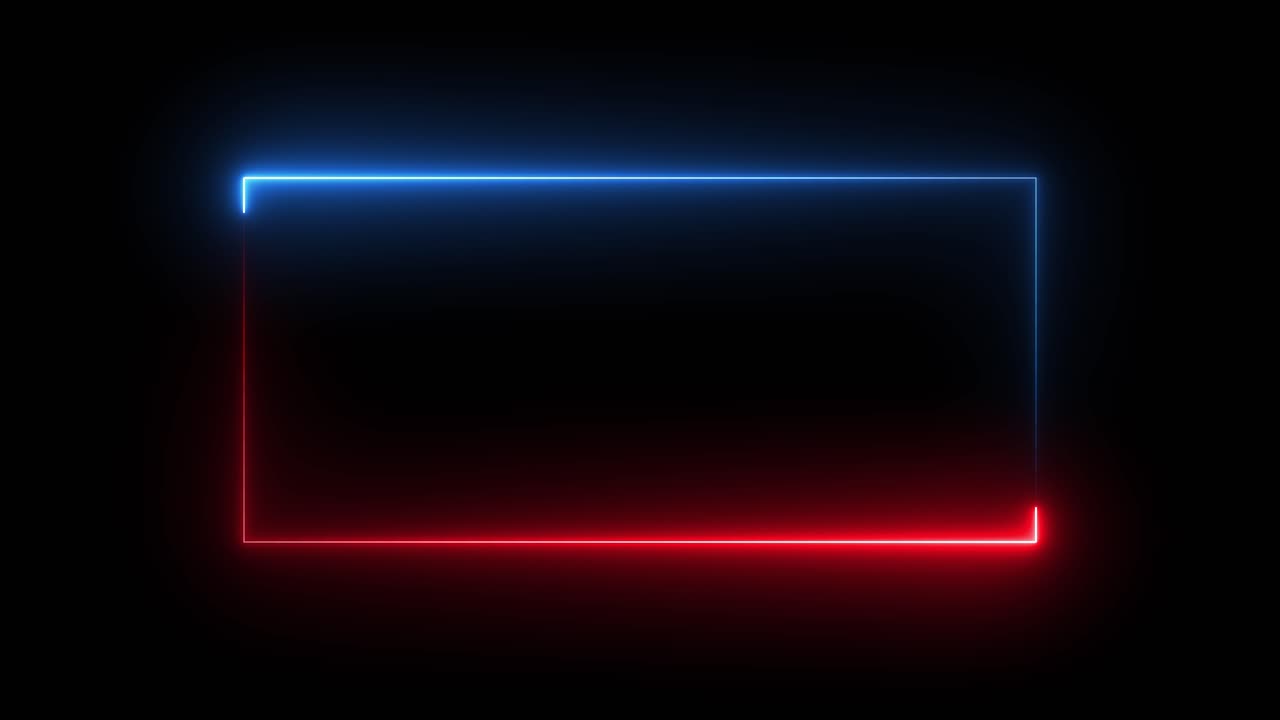marco rectangular de neón