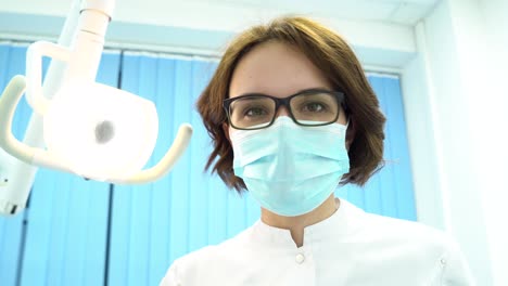 female dentist in a medical setting