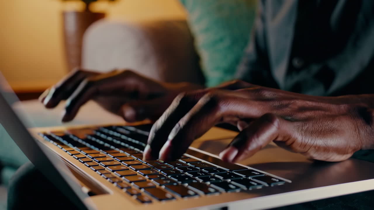 Person Typing on Laptop