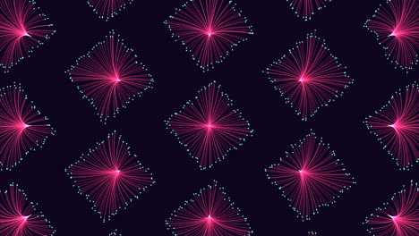 Neon-cubes-pattern-in-symmetry-rows-with-neon-color-on-dark-space-1