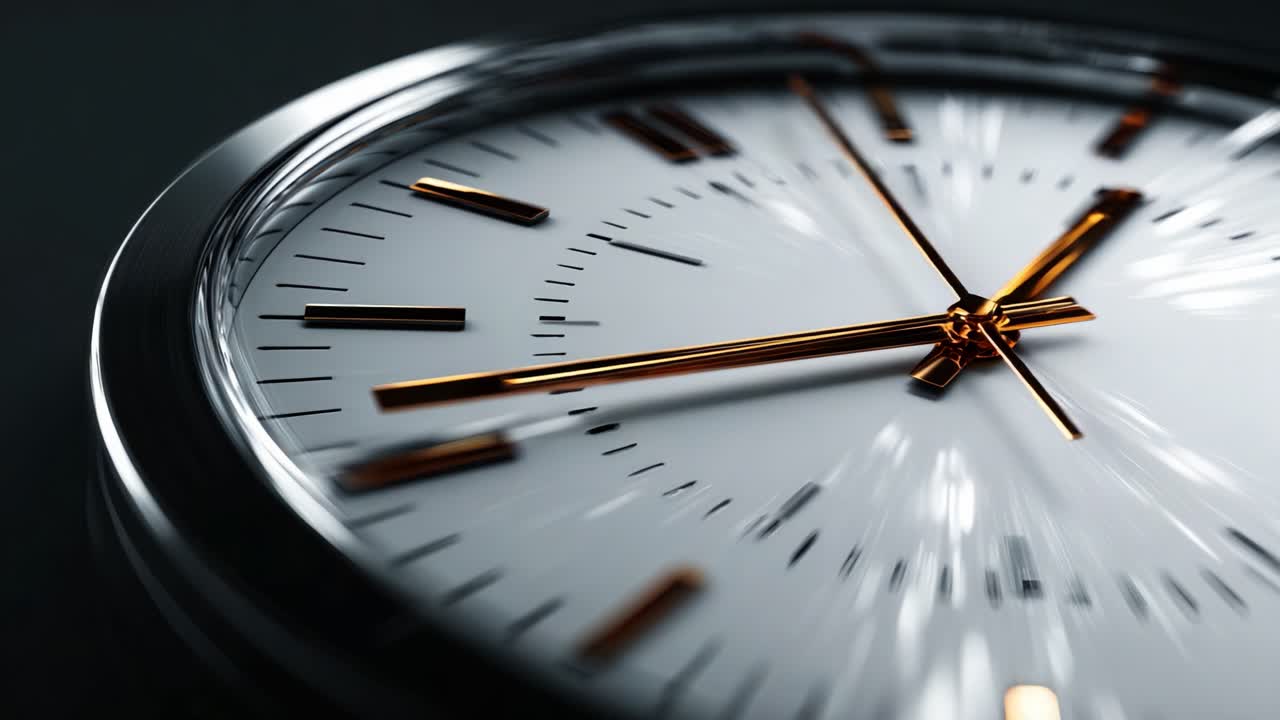 A Close-Up View of an Elegant Timepiece Highlighting the Intricate Details of Its Dial and Hands, Captured in Two Distinct Frames to Emphasize the Artistry of Horology and Precision Timekeeping