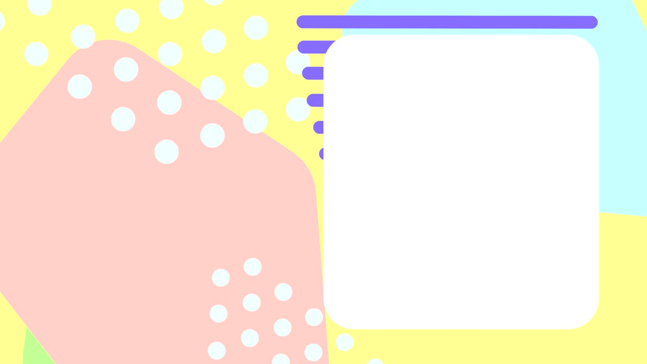 그래픽 기하학적 요소와 모양을 가진 추상적인 애니메이션 배경.