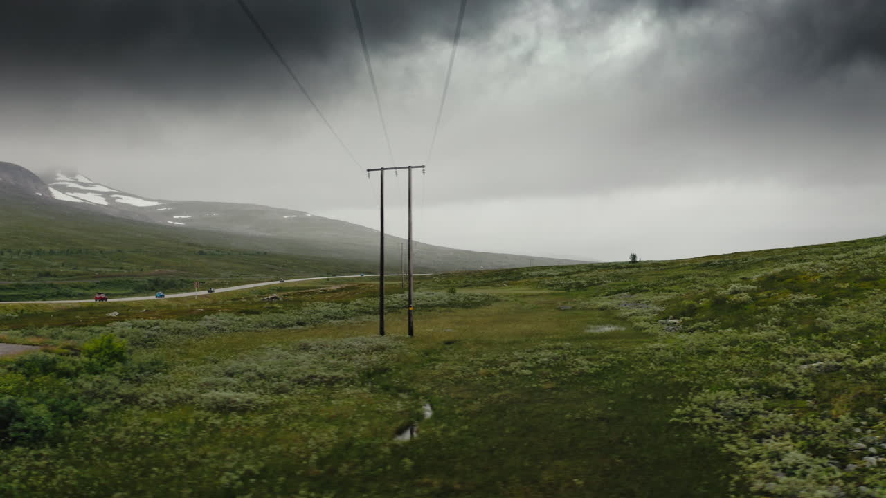 Polar Circle aerial landscape