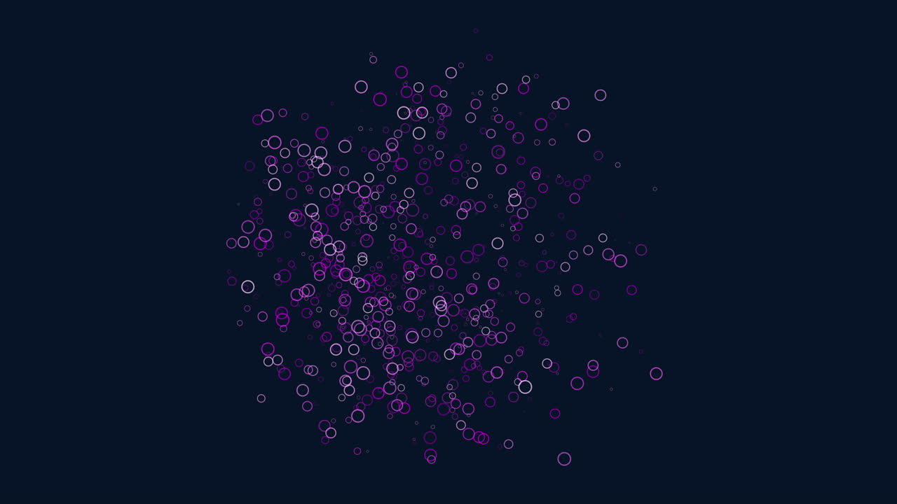 Purple dots floating in air on black background