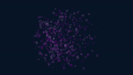 puntos púrpuras flotando en el aire sobre un fondo negro