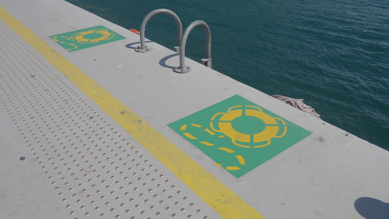 Dock with Life Preserver Symbols