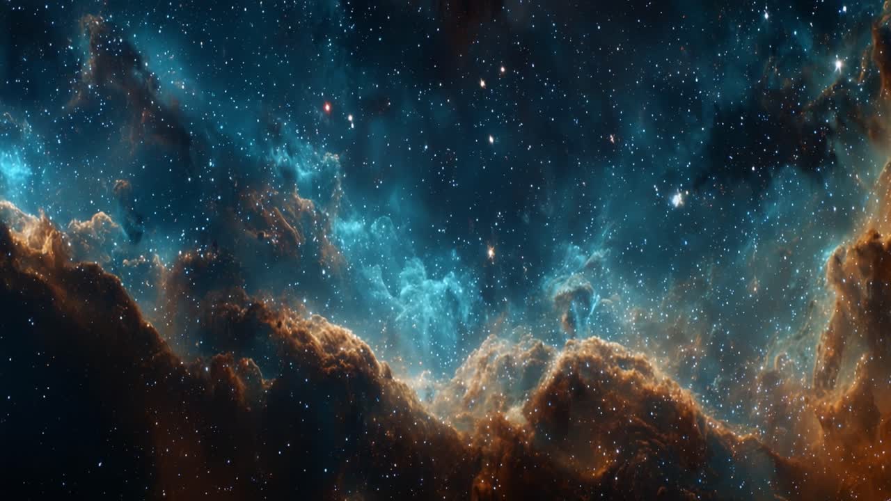 A Stunning Cosmic Scene: Explore the Mystical Beauty of Deep Space with Twinkling Stars, Colorful Nebulae, and Celestial Wonders Captured in High Detail