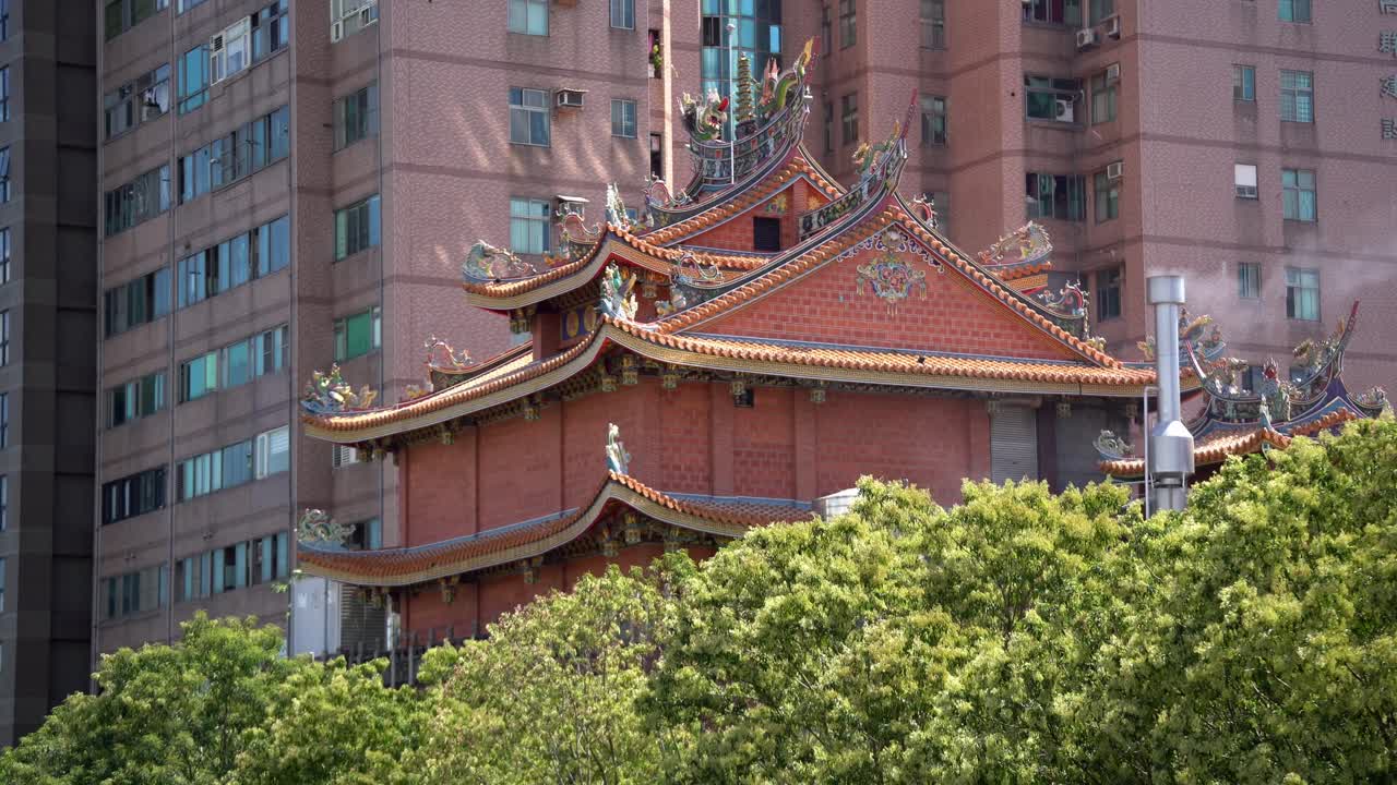Taipei's Ciyou Temple in songshan District (Side Profile)