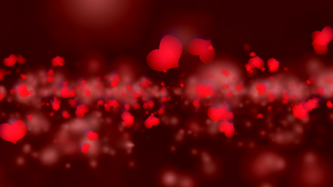 la animación del día de san valentín rojo.