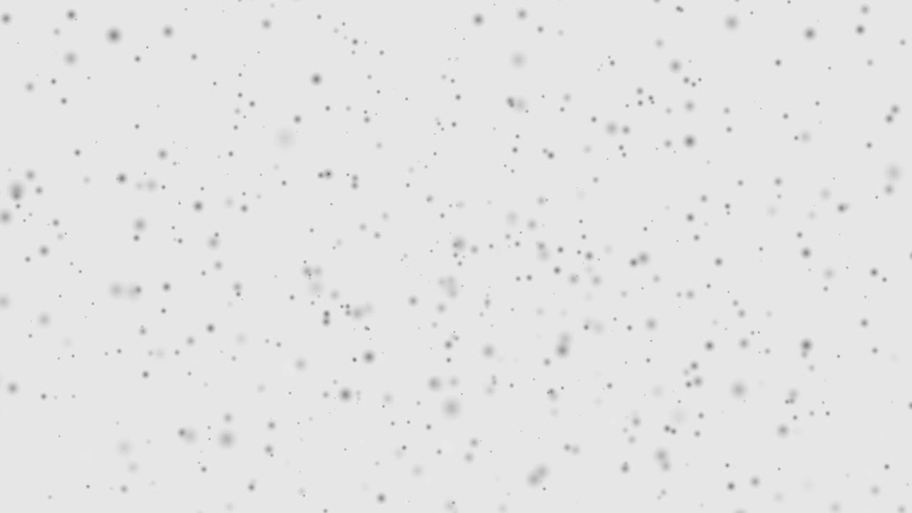 círculos oscuros borrosos bokeh volando sobre fondo blanco animación de movimiento de círculos borrosos efecto desenfocado composición horizontal calidad de video 4k