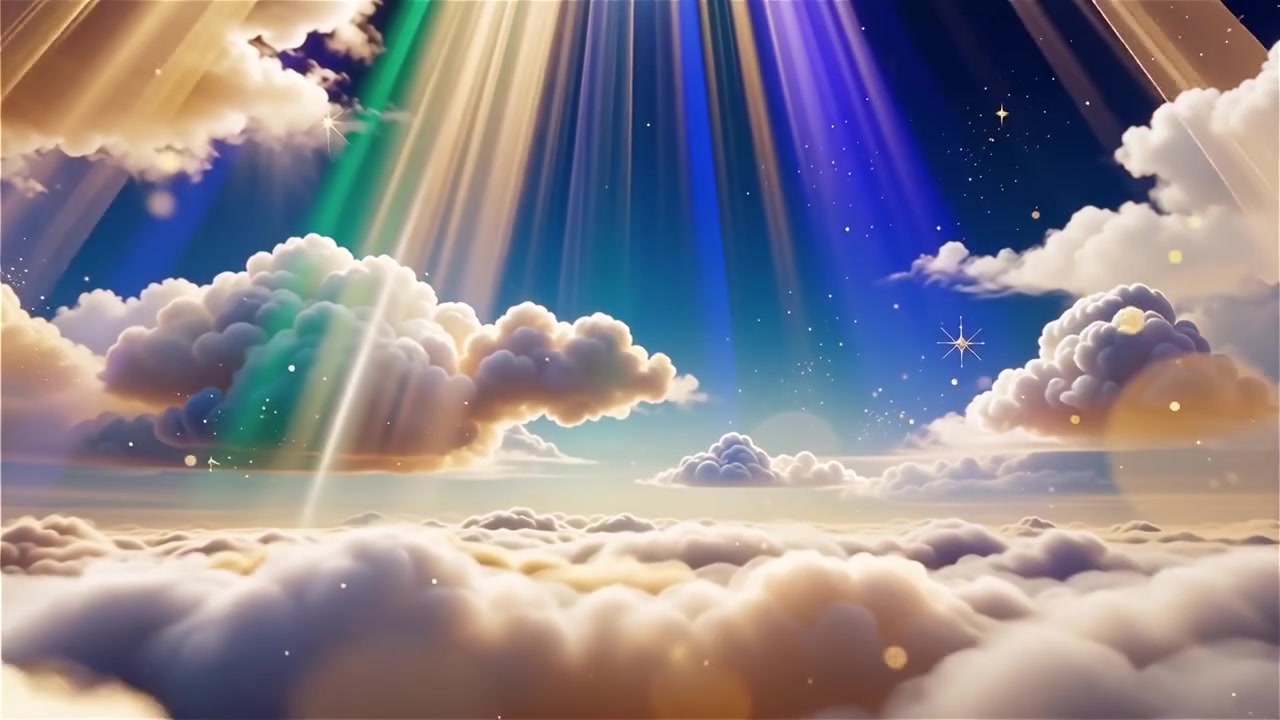 Christian Heavenly Light Worship Background