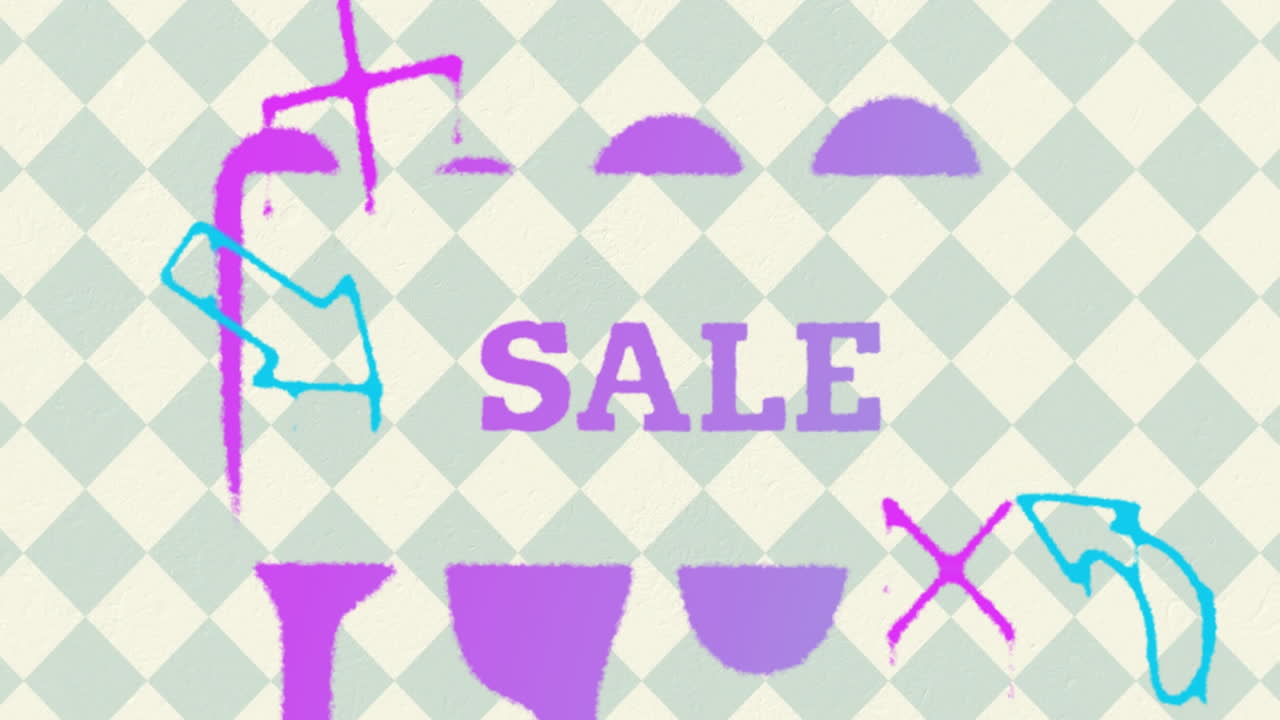 회색과  ⁇ 색 다이아몬드 모양의 판매 그래픽