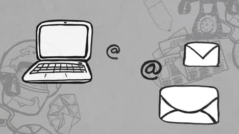 laptop and messaging