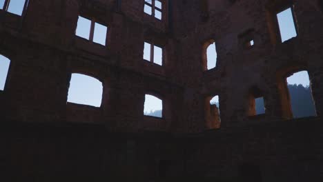 silhouette of medieval area ruins discovered in baden baden in 4k