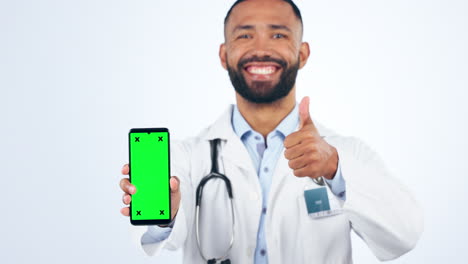 Arzt,-Grüner-Bildschirm-Des-Telefons