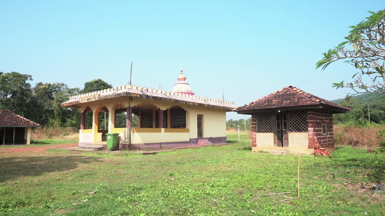 temple in village wide view