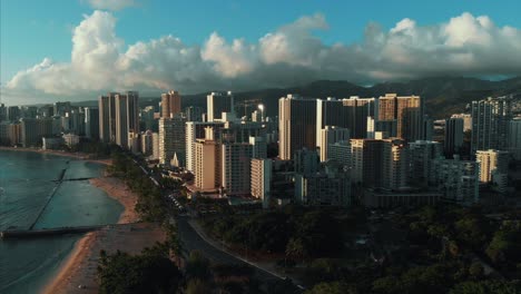 aerial drone footage of honolulu, hawaii