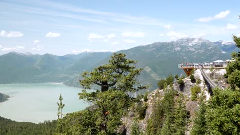 overlook atop the sea to sky gondola ride near squamish, canada