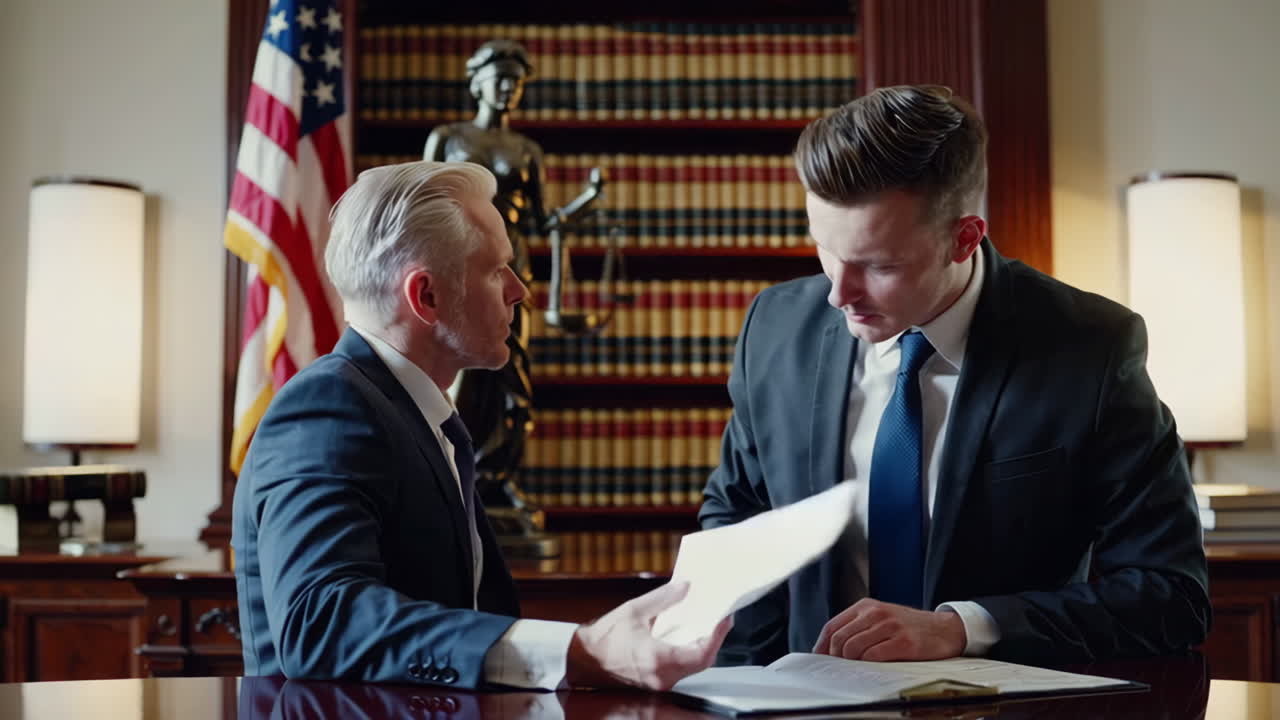 Legal Meeting in Courtroom