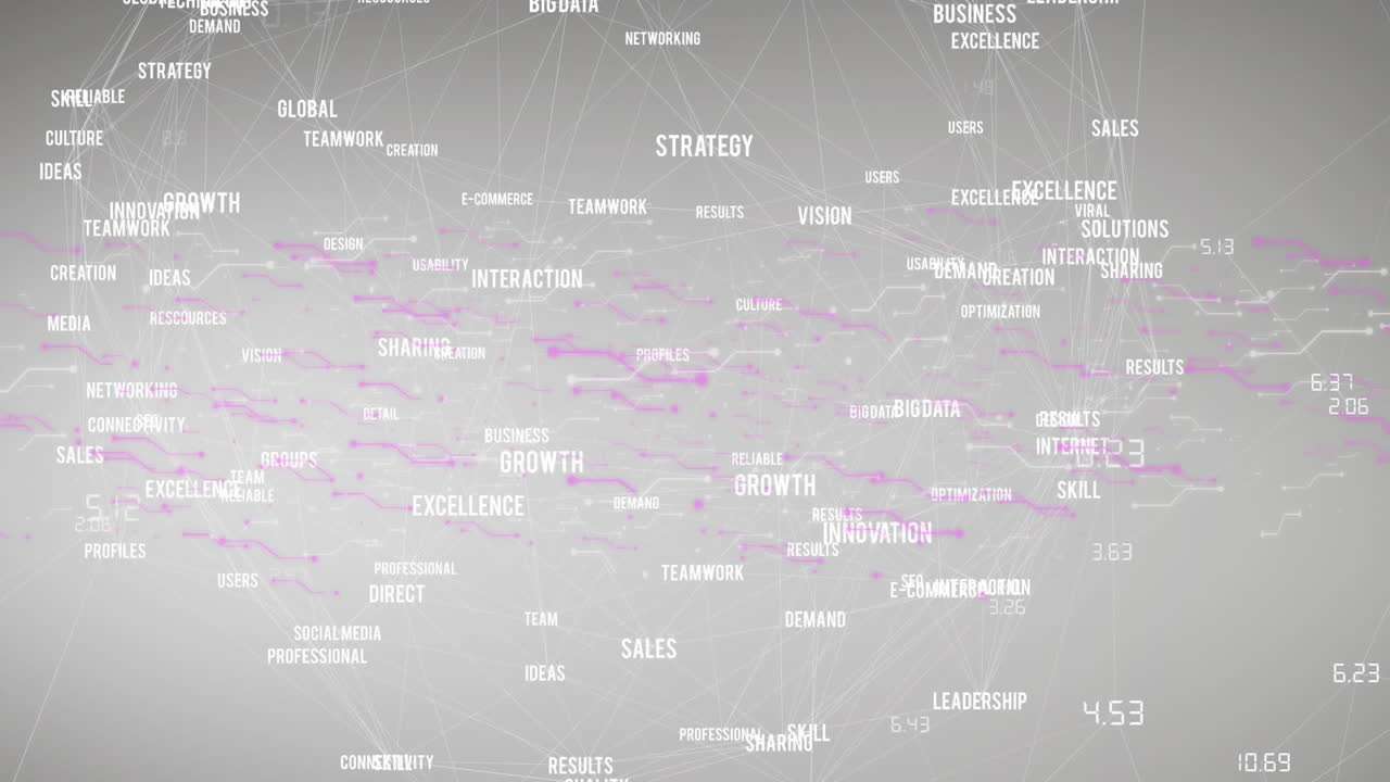 animación de la red de conexiones con el globo sobre fondo gris