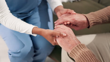 caregiver providing comfort and support to elderly person